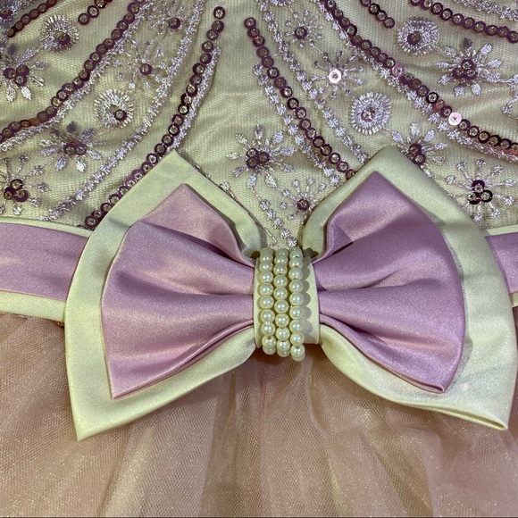 Princess embroidered sparkly pearls bow dress - Picture 5 of 6